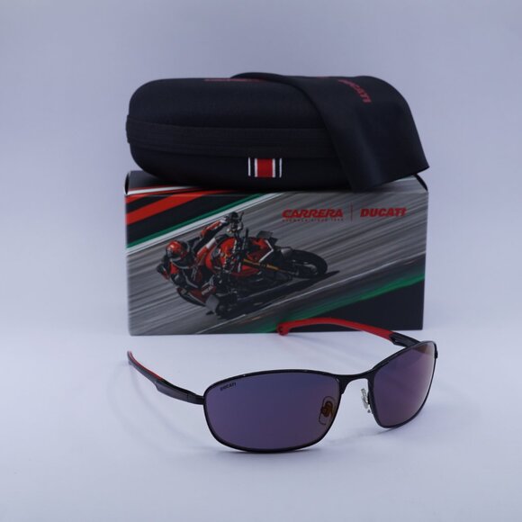 Carrera CARDUC 006/S 0OIT AO Rectangle Sunglasses - Black/Red - Picture 3 of 10